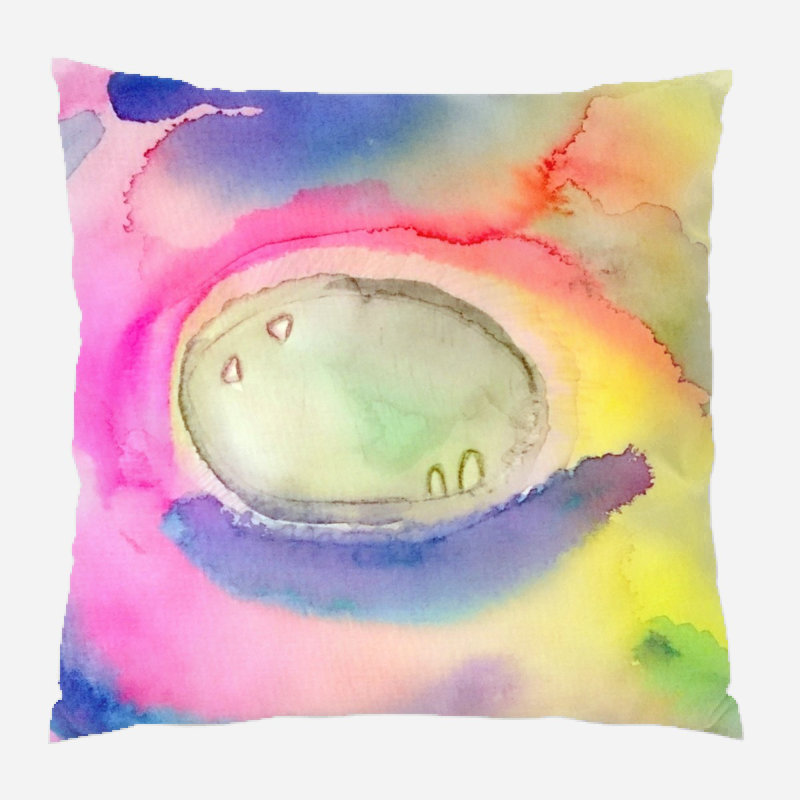 Floral Outdoor Reversible Throw Pillow, Microsuede, Indoor