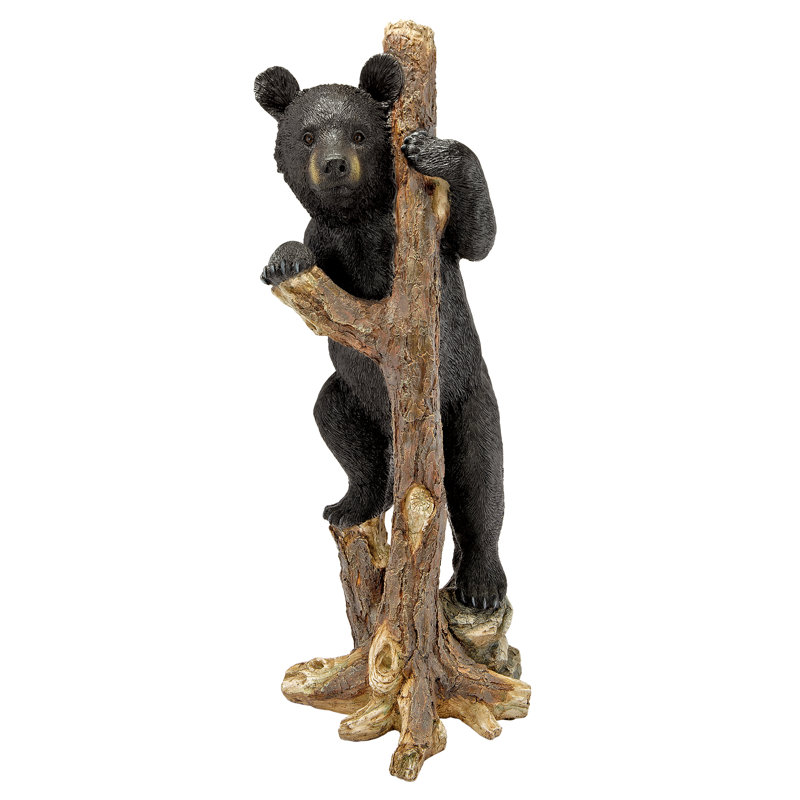 Bashful Black Bear Cub Statue