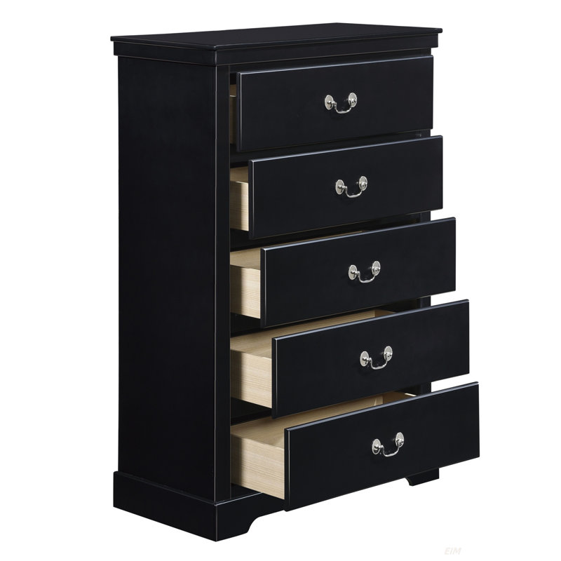 Commode 5 pièces Classic Traditional, Noir