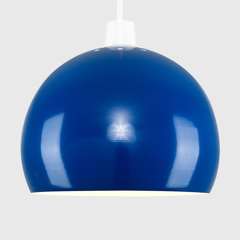 14.7cm H Metal Bowl Pendant Shade ( Screw On ), Dark Blue