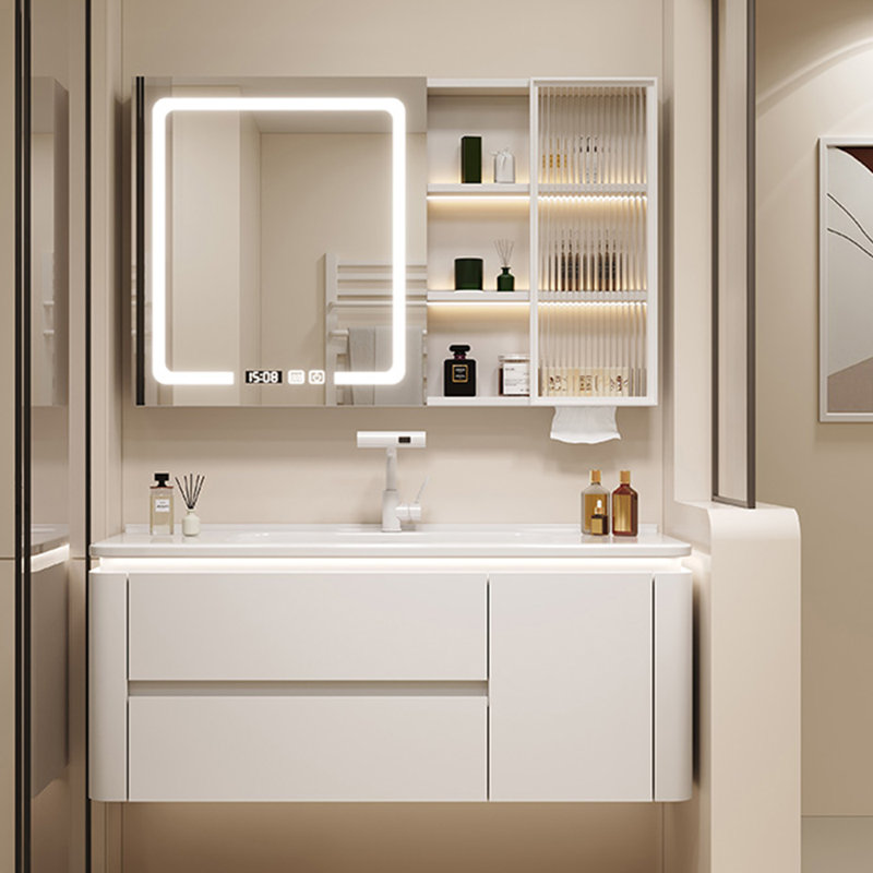 Simple French style bathroom cabinet.