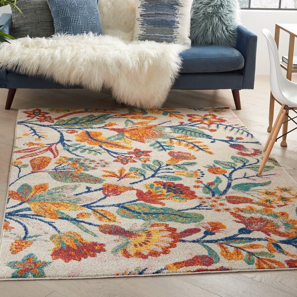 Bungalow Rose Wendelin Floral Rug & Reviews | Wayfair