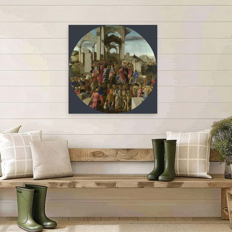 Adoration Of The Magi, 1470-75 Abstract Contemporary Bird Dog Horse Animal Architecture Wall Art Print, 81.28cm H x 81.28cm W
