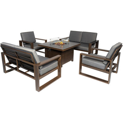 - Person Patio Conversation Set with Cushions
