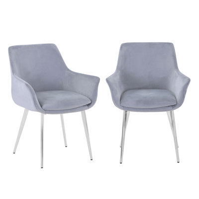 Chaise avec accoudoirs mauve Koeing