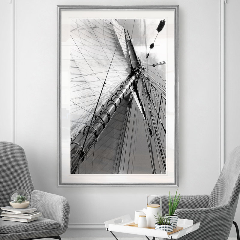 « set voile ii », impression sur toile, H 18,5 po x l 24,5 po x P 1,5 po, Argent