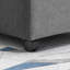 Grey Fabric Storage With Space Caster Wheels For Home And Office In