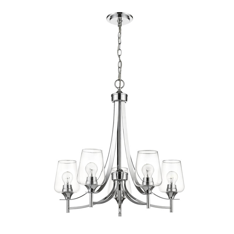 Lustre classique unique à 5 lumières Ambresha