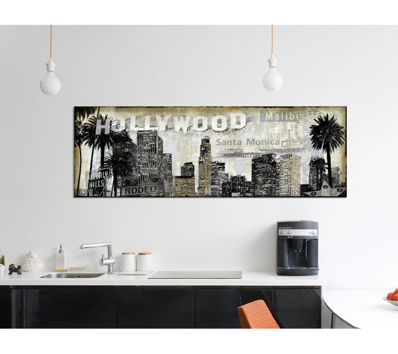«L.A. «Perspectives», impression sur toile, H 24 po x l 72 po x P 1,5 po, Toile tendue