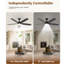 Modern Wooden LED Ceiling Fan Light With Remote-621954027