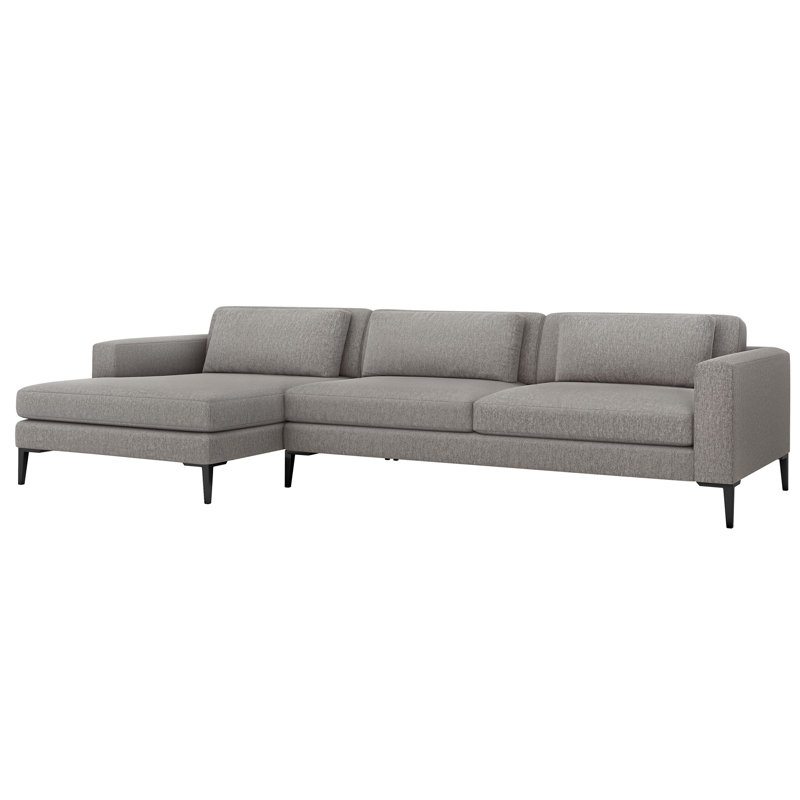 Izzy Chaise Sectional, Left Hand Facing, Storm, Pewter