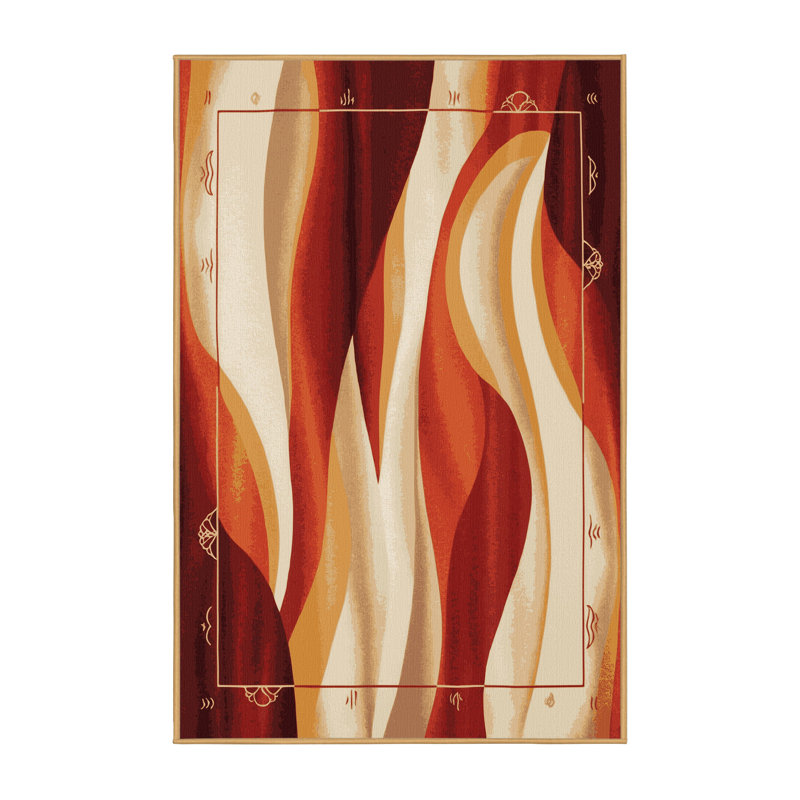 Crimson Drift Rug, Rectangle 4' x 6'