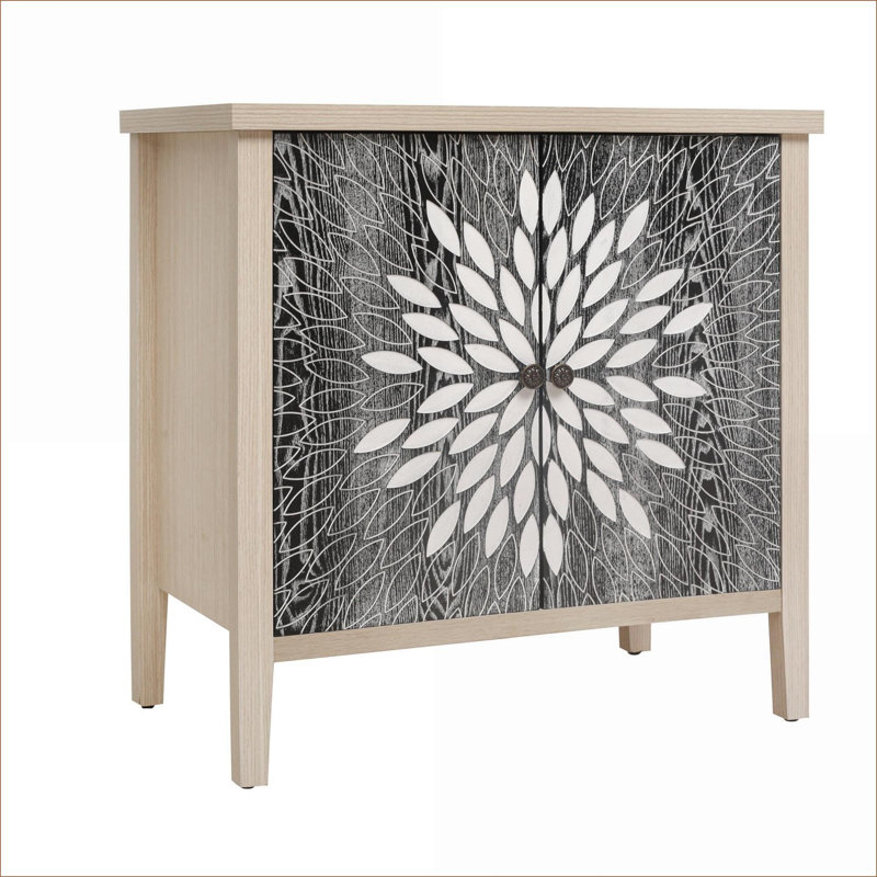Armoire, armoire de rangement à 2 portes avec tablettes réglables brun noyer sculpté | Traditionnel | Panneau de particules et panneau de fibres à densité moyenne