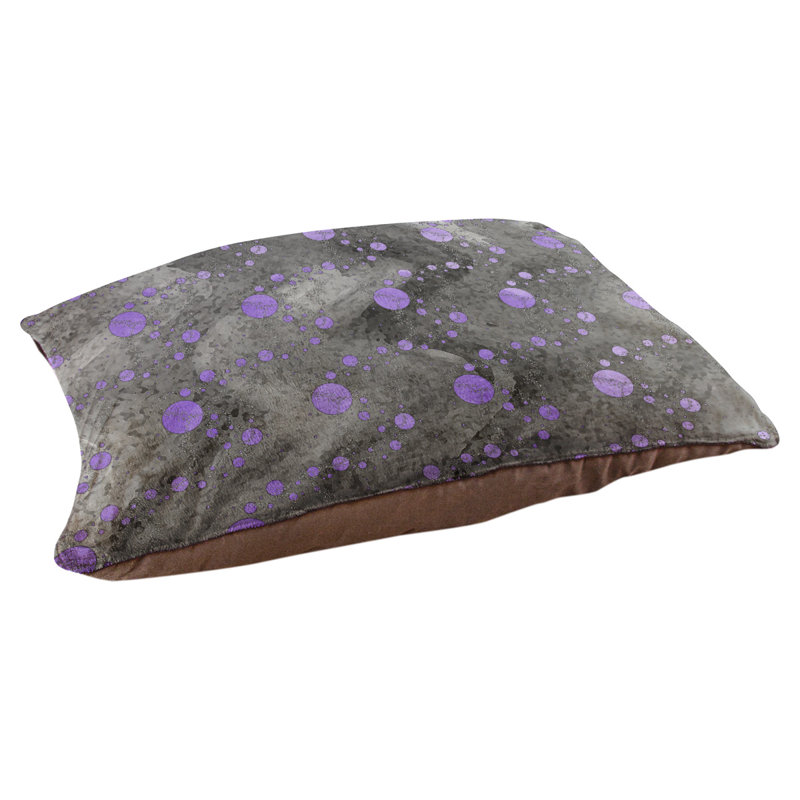 Oreiller classique pour chien de planètes Byrge, Grand (l 40 po x P 30 po x H 14 po), Mauve / Noir