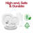 White with Silver Fancy Round Disposable Plastic Wedding Value Set - 120 Settings
