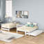 Lit superposé simple au-dessus de simple / double avec lit gigogne simple (blanc) (VIEUX SKU: LT000025AAK)