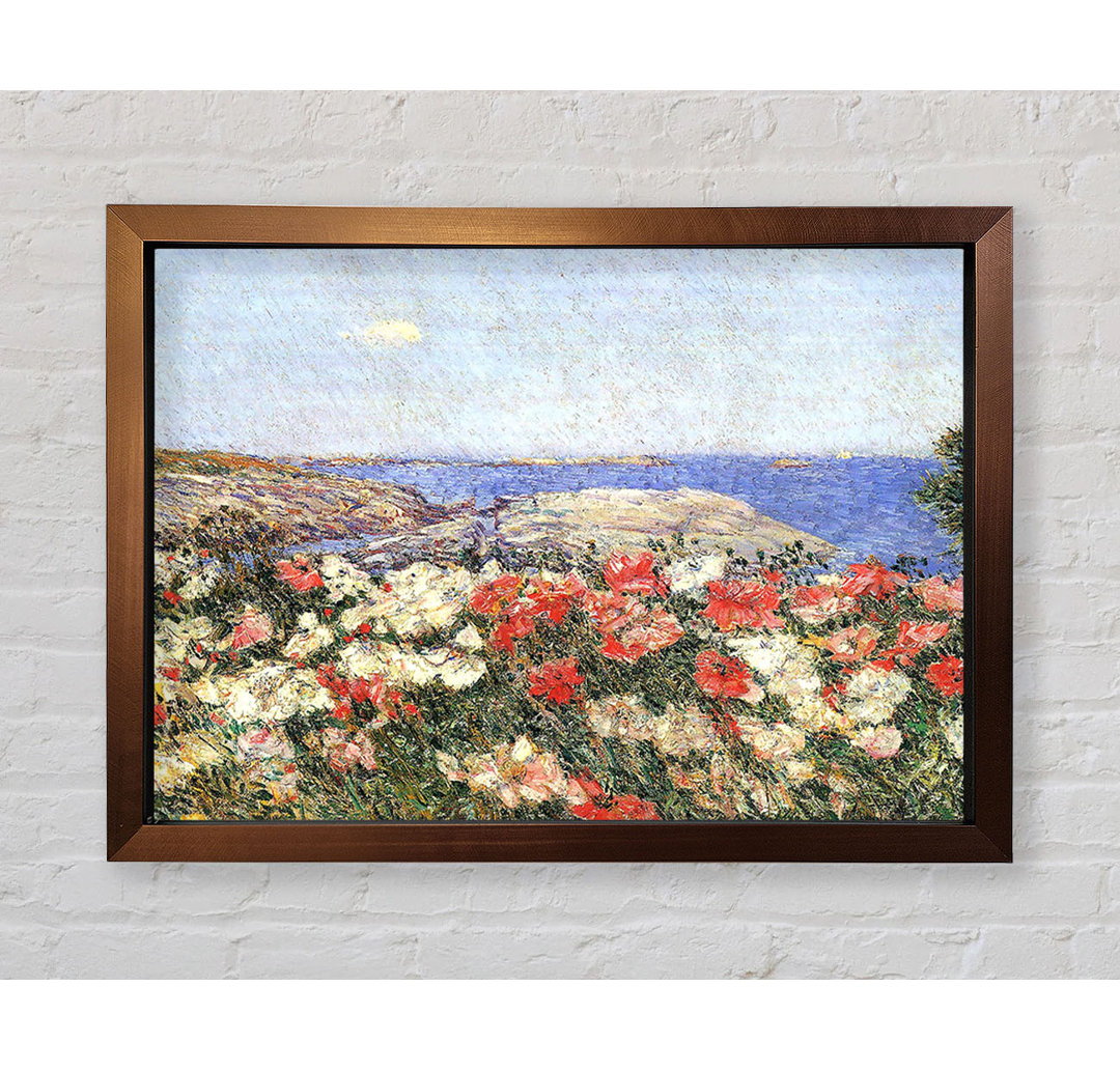 Mohnblumen auf den Isles Of Shoals von Childe Hassam - Einzelne Bilderrahmen Kunstdrucke