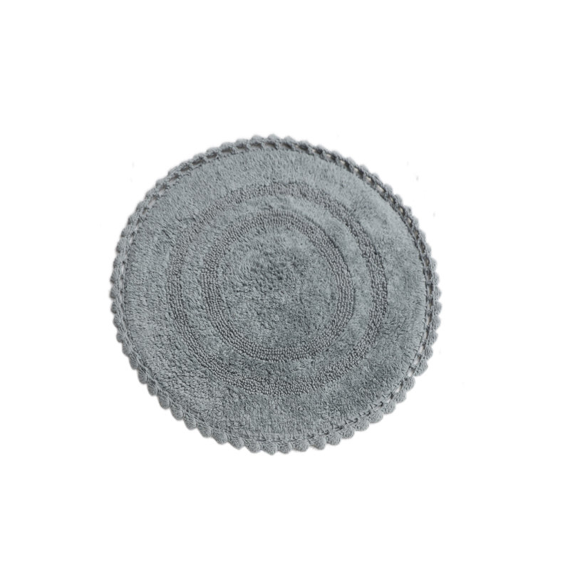 Akiera Luna Crescent Bath Rug Non skid, Gray