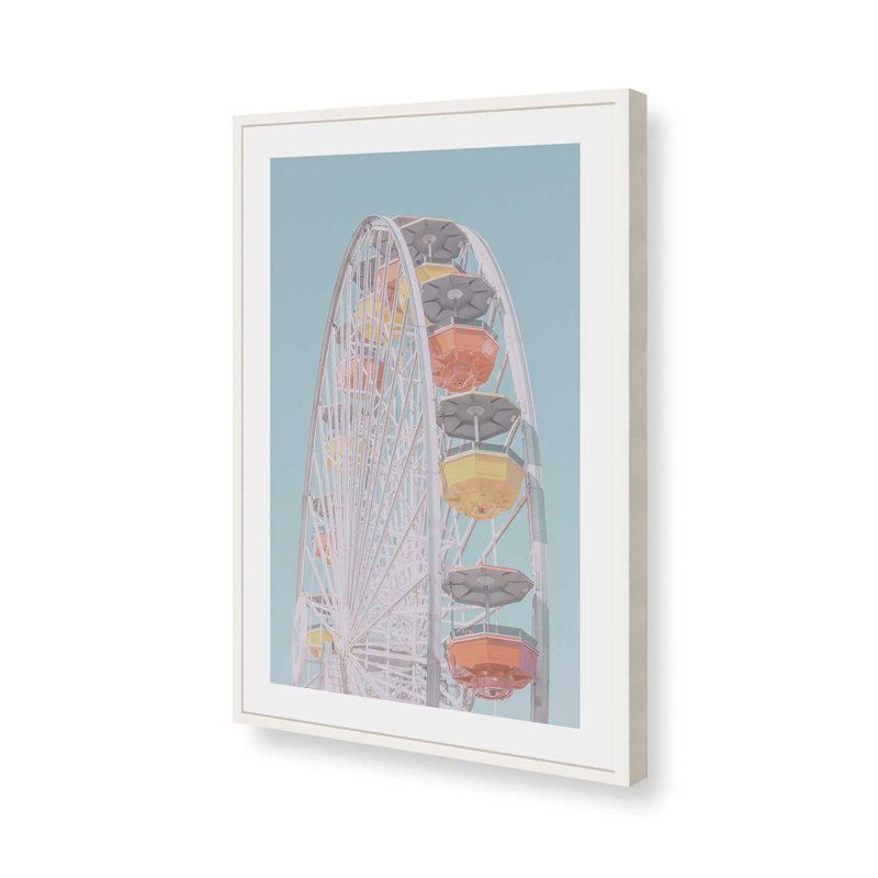 «Pastel Carnival Ride», reproduction d'art, H 11 po x l 9 po, Cadre de coin ouvert blanc opaque