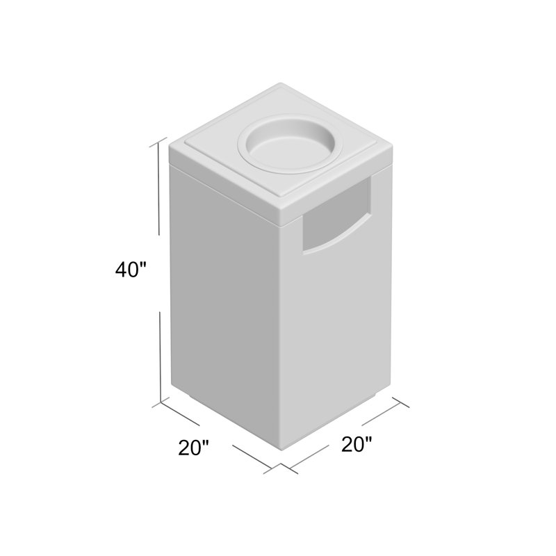 Poubelle pour réceptacle de série Side Entry Square, Bleu marine, 30