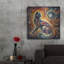  «Cat Vibrant Abstract» par Rey Klimt, art mural en métal-949079949