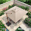 Parasol en porte-à-faux carré en bois 132 po ChemIn, beige-1536795997