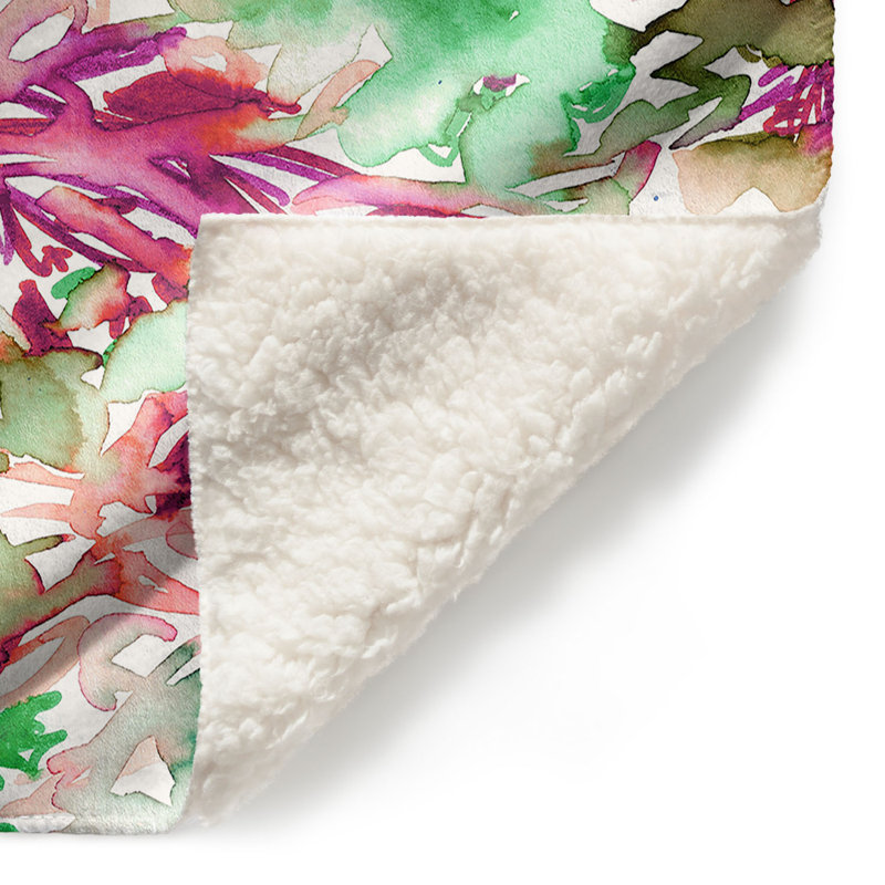 Couverture de sherpa doux destiny 2 floral, l 51 po x L 60 po