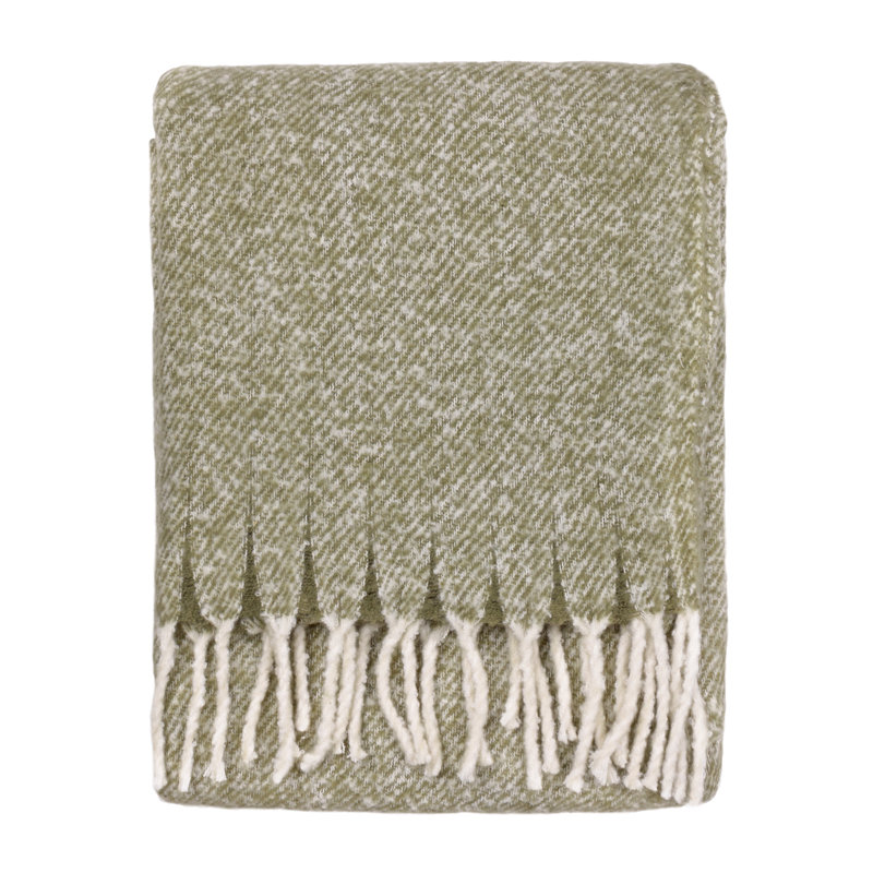 Machine Woven Throw Blanket, Green