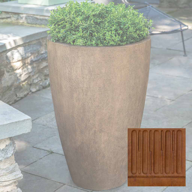 Pot de fleurs en béton coulé, Ferro rustique Nuovo