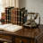 Retro Nut-brown Rectangle Solid Wood Writing Desk-793874038