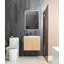 Compartiment de rangement pour meuble-lavabo mural 24 po avec porte-serviettes noir Goodyo