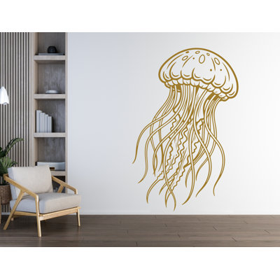 Adhésif décoratif méduse méduse décor méduse art mural animaux de mer décorations murales autocollants vinyle 260DRE