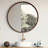 Solid Wood Frame Round Wall Mirror