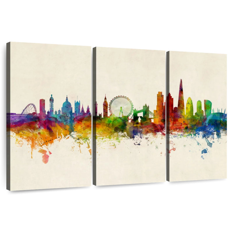 Sireci London England Skyline IX, 24" H x 38" W