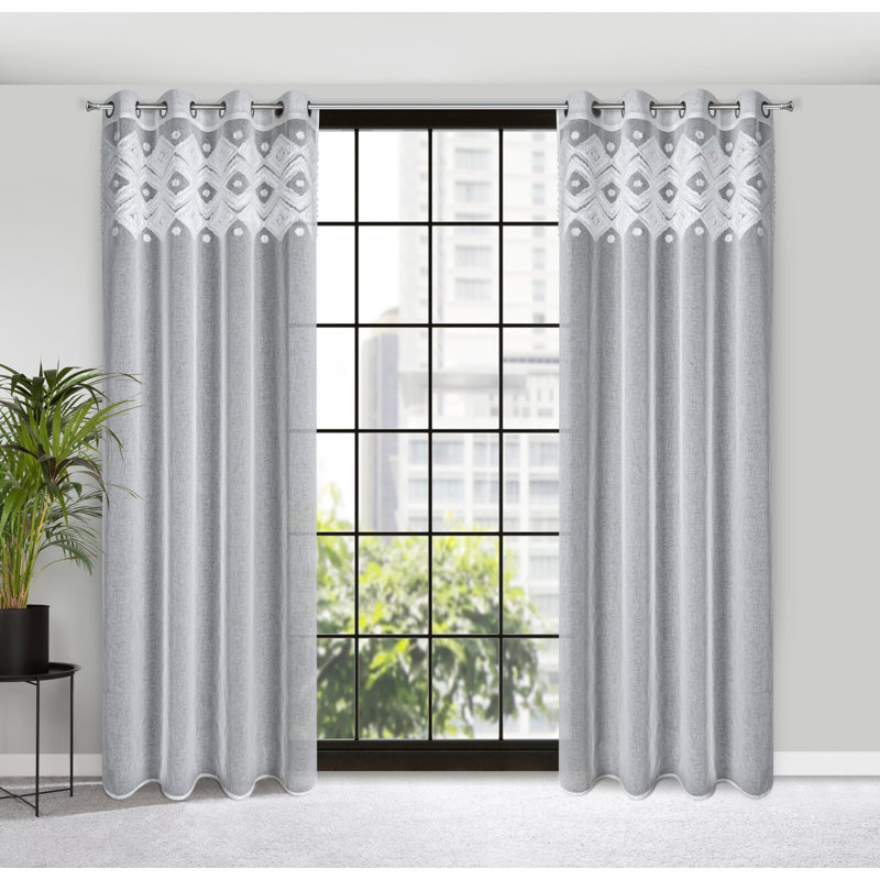 Turan Semi Sheer Curtains Single Panel