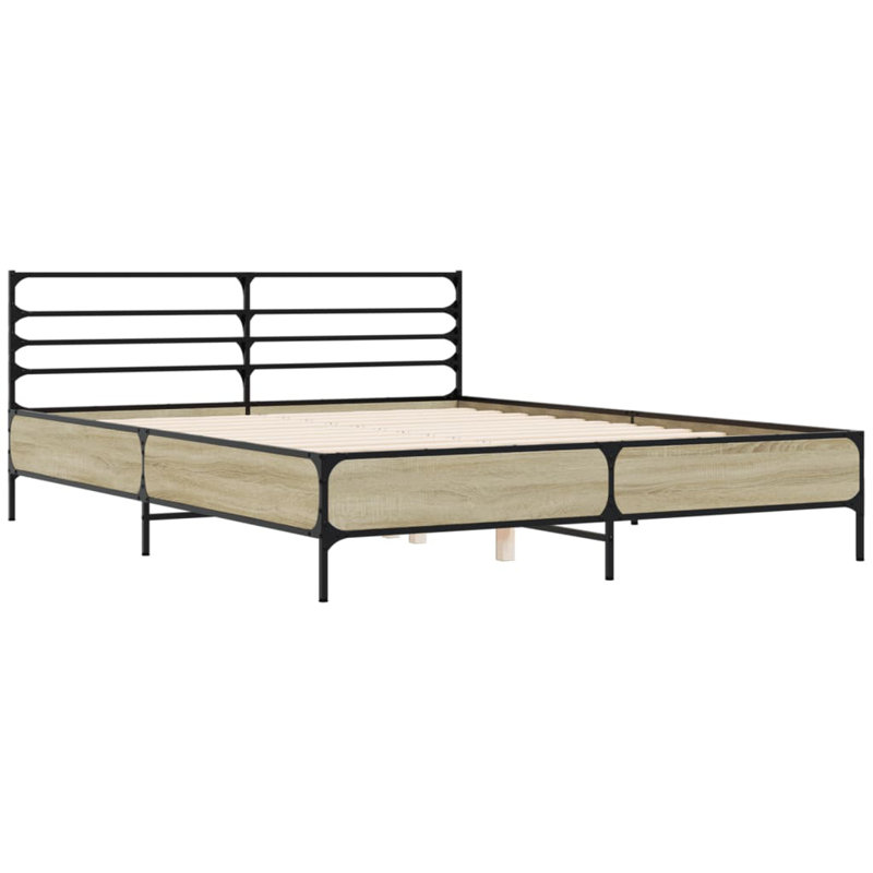 Achillefs Bed, Sonoma Oak, European Kingsize (160 x 200cm)