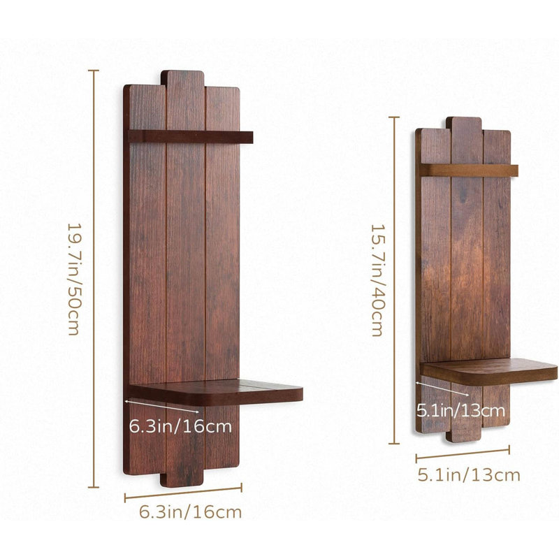 2 Piece Wood Wall Wall Sconce Set