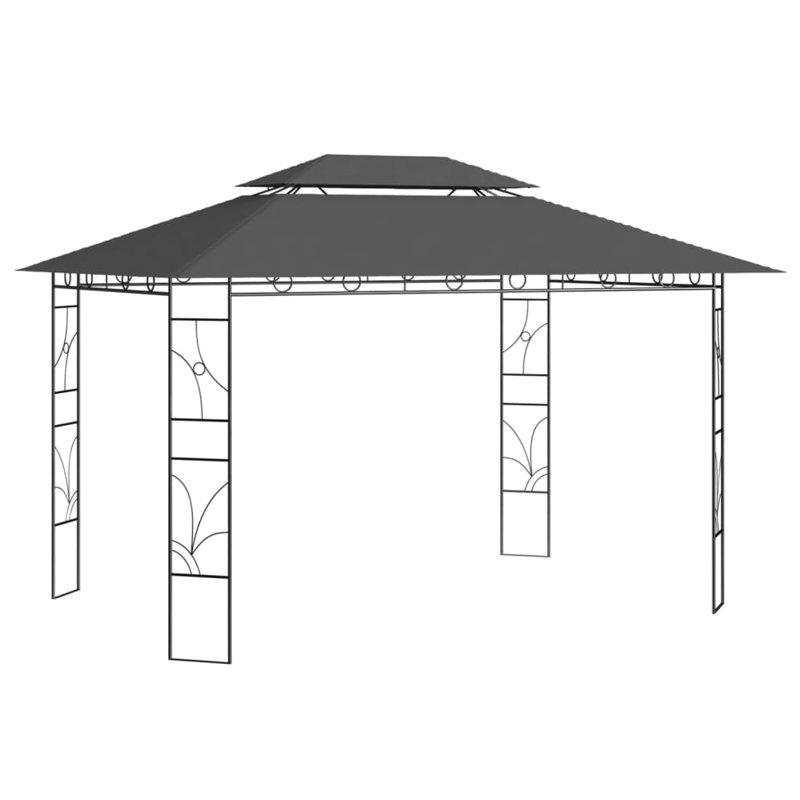 Terryville 4 x 3m Steel Patio Gazebo, Anthracite