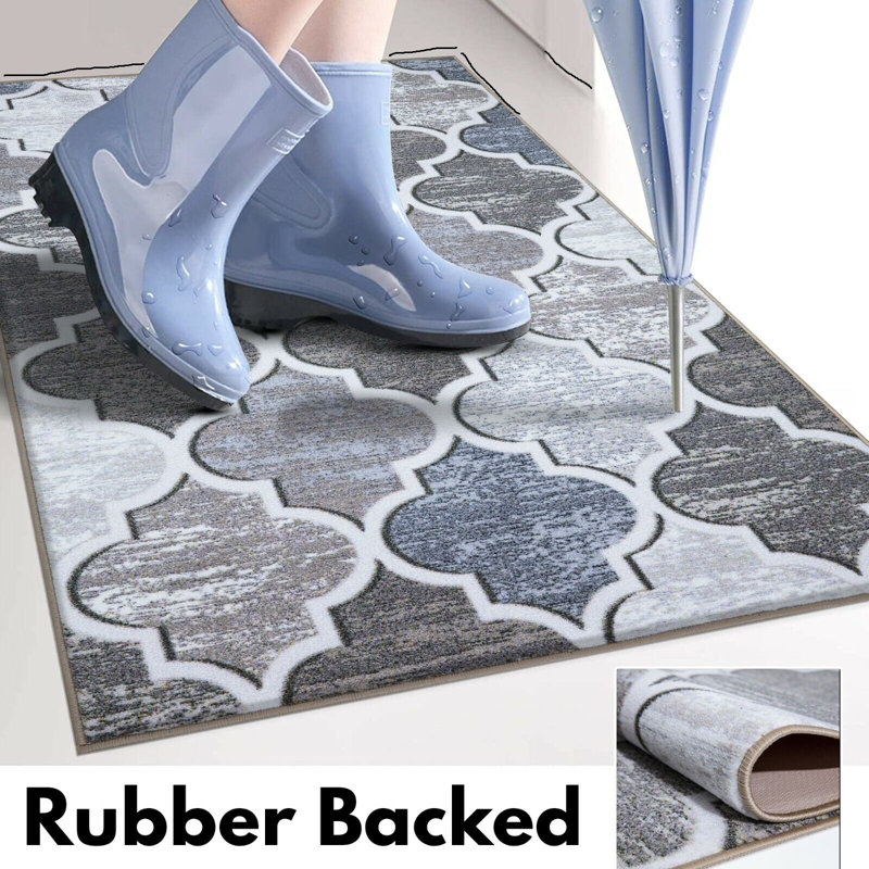 Adileigh Non-Slip Geometric Indoor Doormat, Rectangle 50 x 80cm