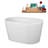 47" Streamline Soaking Freestanding Tub and Tray With Internal Drain-101688626
