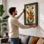 Symmetrical Moths and Flora Botanical - Framed Print-1705939549-1705939550