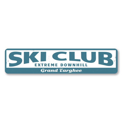 Panneau en aluminium Ski Club