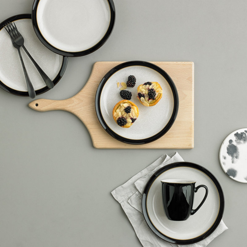 Denby Elements Medium Plates, Black