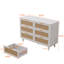 Armoire de rangement en rotin 6 tiroirs avec tiroir, pour chambre à coucher, salon, blanc-437428057