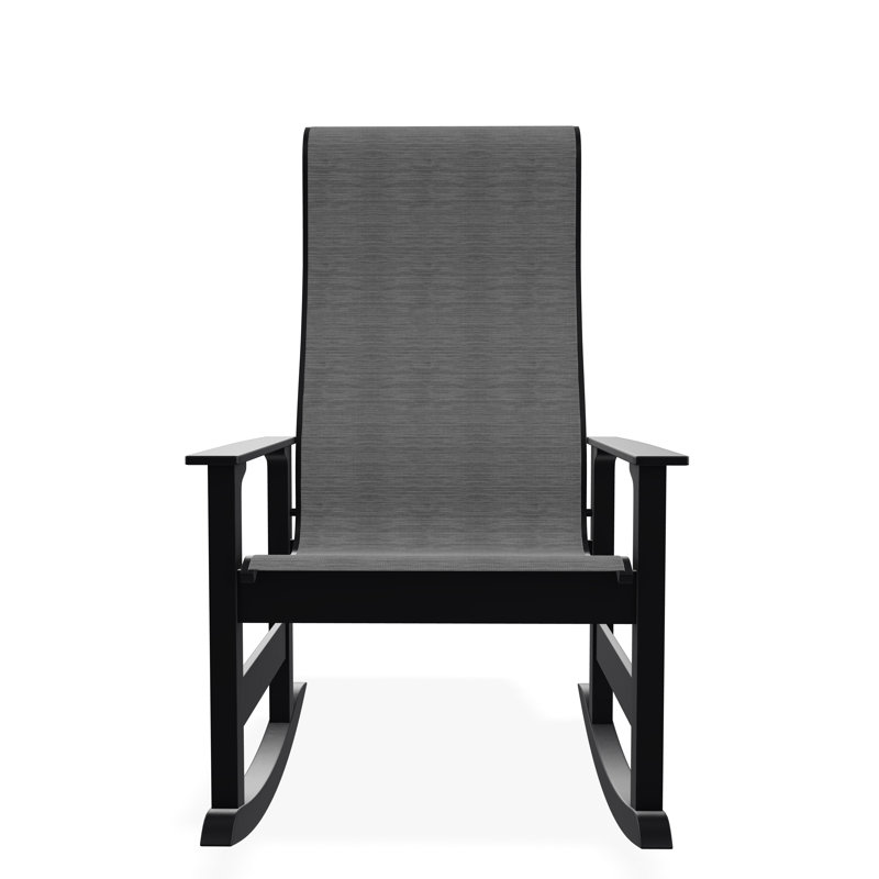 Fauteuil à bascule Leeward, Moka Sunbrella®, Noir