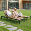 Lit de jour ergonomique inclinable pour le patio avec dossier réglable à 6 positions - Chaise longue d'extérieur pour la plage ou la cour-428859715