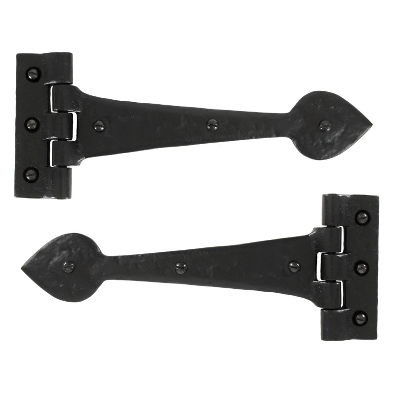 Pair Door Hinges, 10.5cm H x 25.9cm W x 1.5cm D