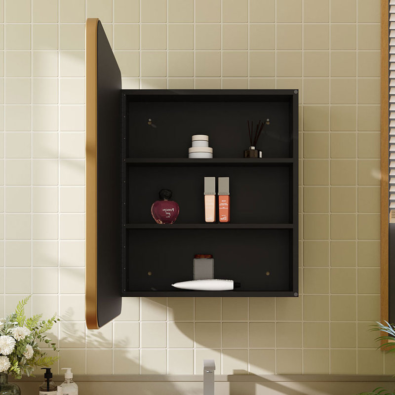 Benett W H Surface Medicine Cabinet Mirror Fixed, 71cm H x 51cm W x 13cm D