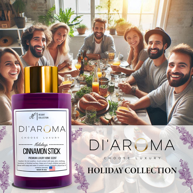 DI'AROMA Fresh Pine Aroma Mélange d'huiles en plastique, bouteille mauve 120 ml, collection Holiday, diffuseur d'arôme, mélange d'huile sans eau,