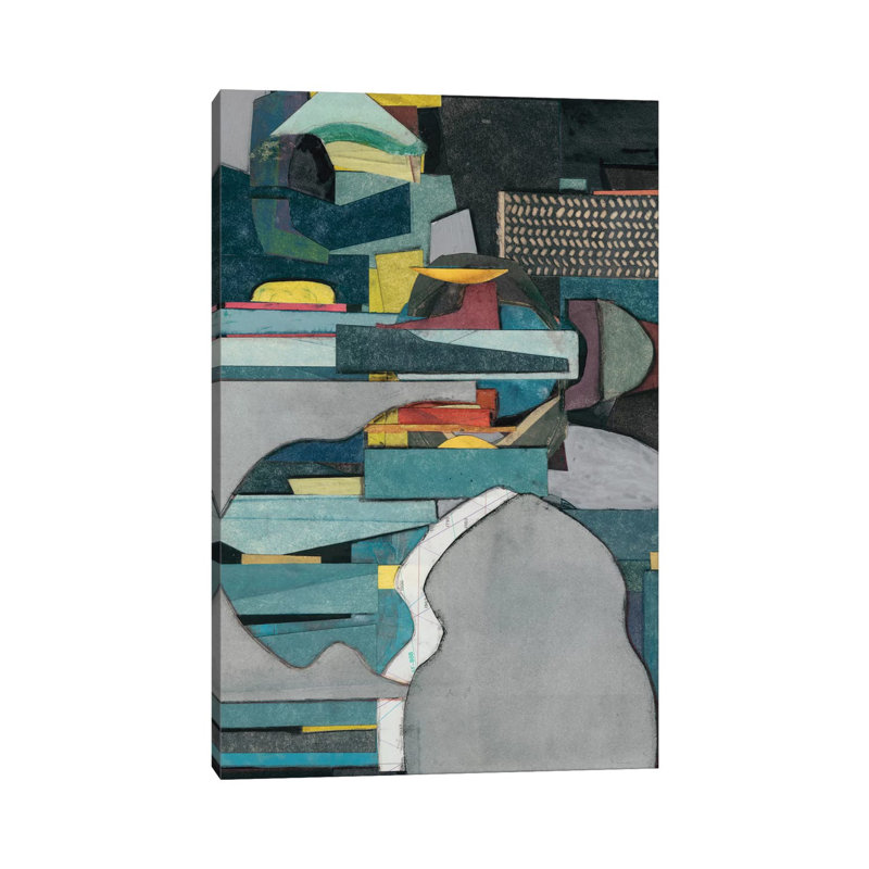Toile en métal Steworkix - Collage Mid-Century IV par Rob Delamater